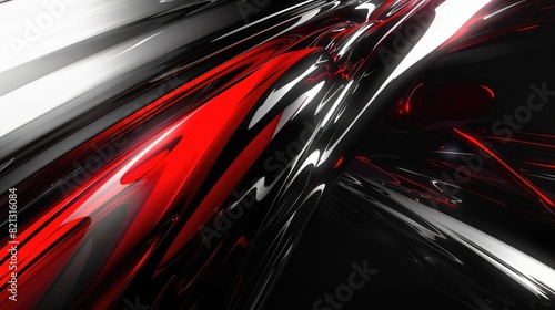 The image is of a red and black abstract background with a shiny, metallic surface. It is suitable for use as a website background or as a wallpaper. © Summit Art Creations