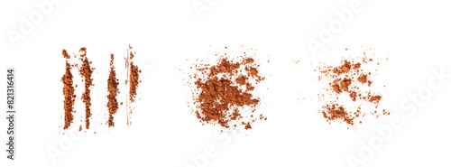 Cocoa Powder Isolated, Cacao Dust Pile, Dry Ground Cocoa Beans, Cocao Powder Pile for Chocolate photo