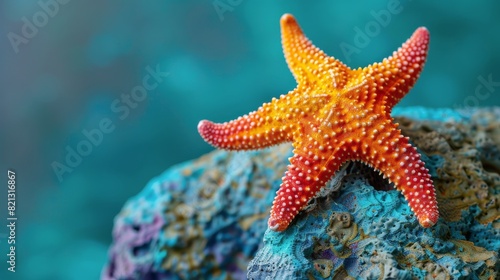 Close Up of a Starfish on a Rock