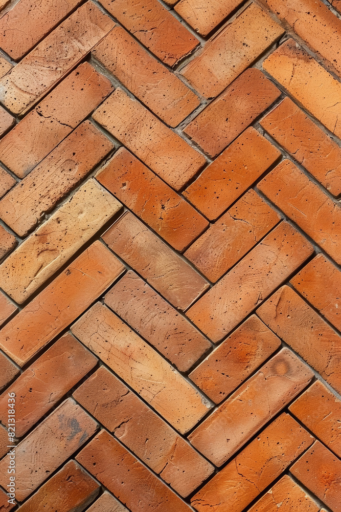 Detailed Terracotta Herringbone Floor Pattern for Seamless Backgrounds Detailed Terracotta Herringbone Floor Pattern for Seamless Backgrounds