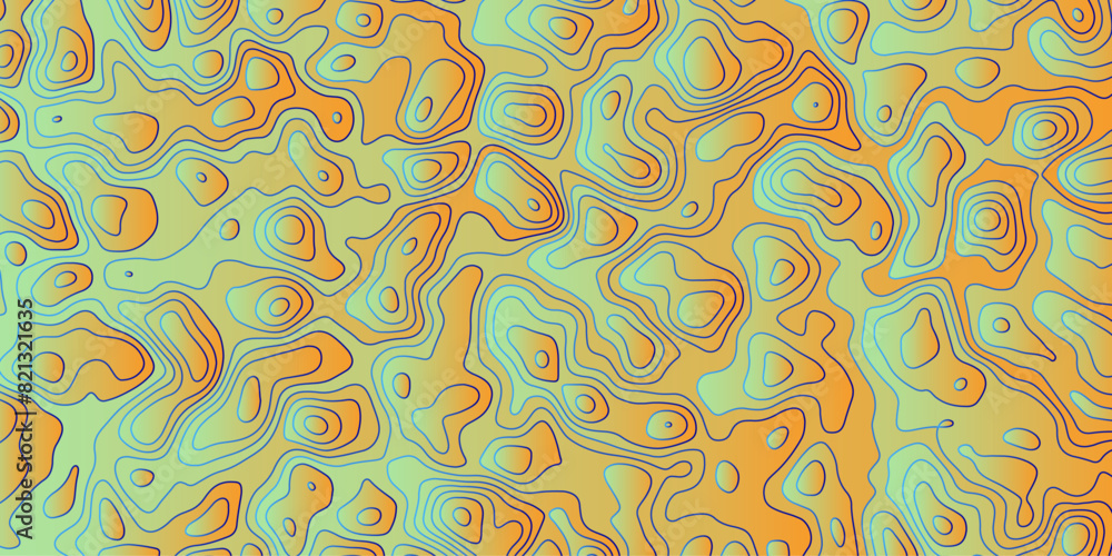 Naklejka premium Intricate Geometric Contour Line Pattern for Digital Design