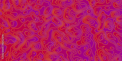 Elegant Line Art Illustration of Abstract Wavy Topography

