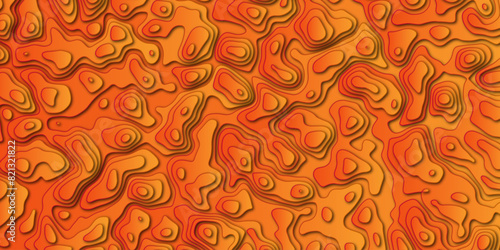 Elegant Line Art Illustration of Abstract Wavy Topography

