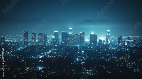 Wallpaper Mural City Skyline at Night With Stars Torontodigital.ca