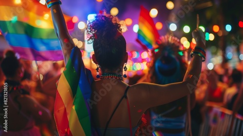 Wallpaper Mural Festive atmosphere with live music and dancing at a nighttime pride event Torontodigital.ca