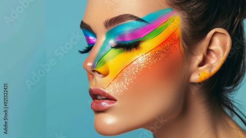 Creative and colorful makeup looks inspired by pride flags photo