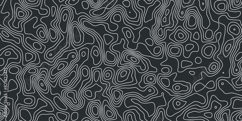 Photos Hand-Illustrated Contour Lines Forming an Abstract Terrain Map