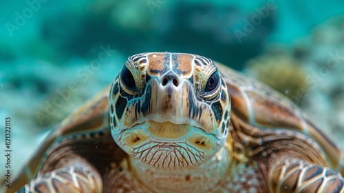 Close Up of Turtle in Water
