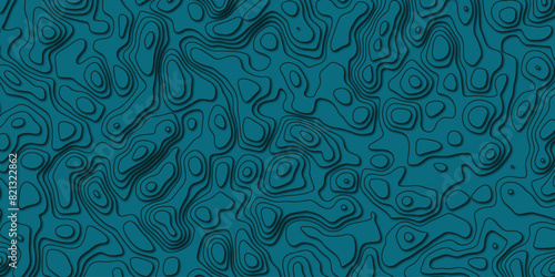 Artistic Contour Mapping Lines Creating a Maze-Like Pattern


