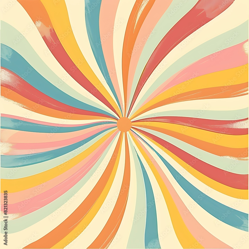 Retro seventies stripes sunrays vector background design
Retro seventies stripes sunrays vector background design