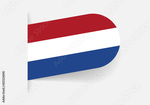 Holland flag icon, logo or tag. Dutch national symbol banner. Vector illustration. Free Download Holland flag icon, logo or tag. Dutch national symbol banner. Vector illustration. - GFXLoad