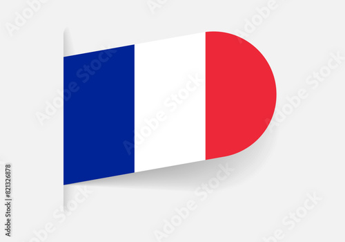 Free Download France flag icon, logo or tag. French national symbol banner. Vector illustration. - GFXLoad