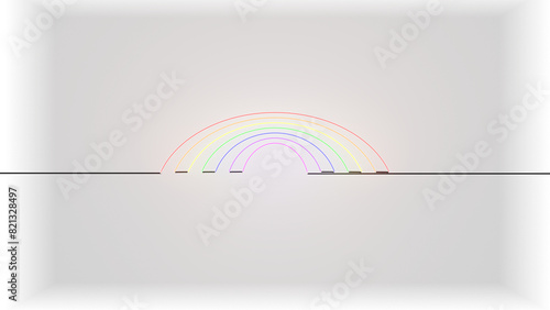 Obraz na plátně Arco iris LGTB neón alfa.