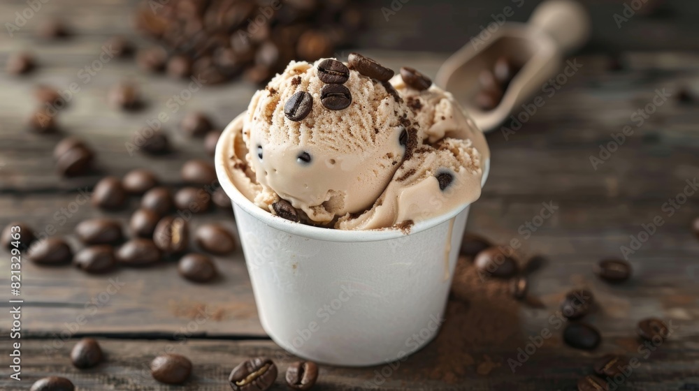 A cup of coffee ice cream topped with espresso beans representing the energetic nature of electroweak interactions. A cup of coffee ice cream topped with espresso beans representing the energetic nature of electroweak interactions.