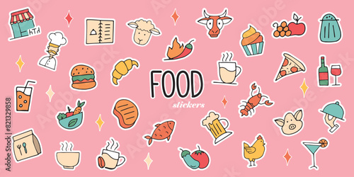 stickers. doodle sticker. 