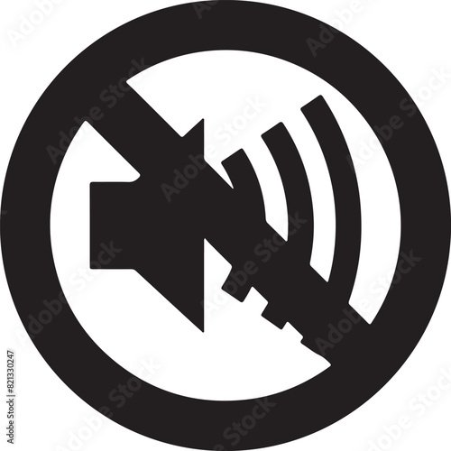 No sound vector sign isolated on white background