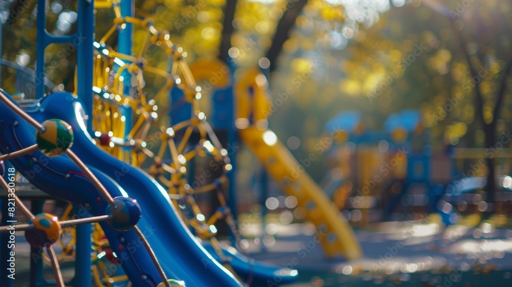 A childrens play area with slides swings and climbing structures inspired by the different components of a nuclear reactor. A childrens play area with slides swings and climbing structures inspired by the different components of a nuclear reactor.