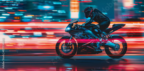Person Riding Motorcycle on City Street