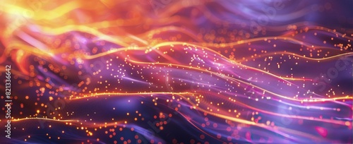 Purple and Yellow Wave Painting