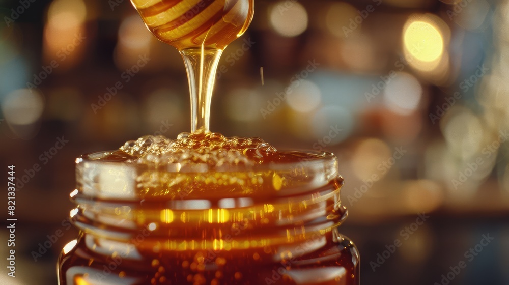 Close Up of a Jar of Honey Close Up of a Jar of Honey