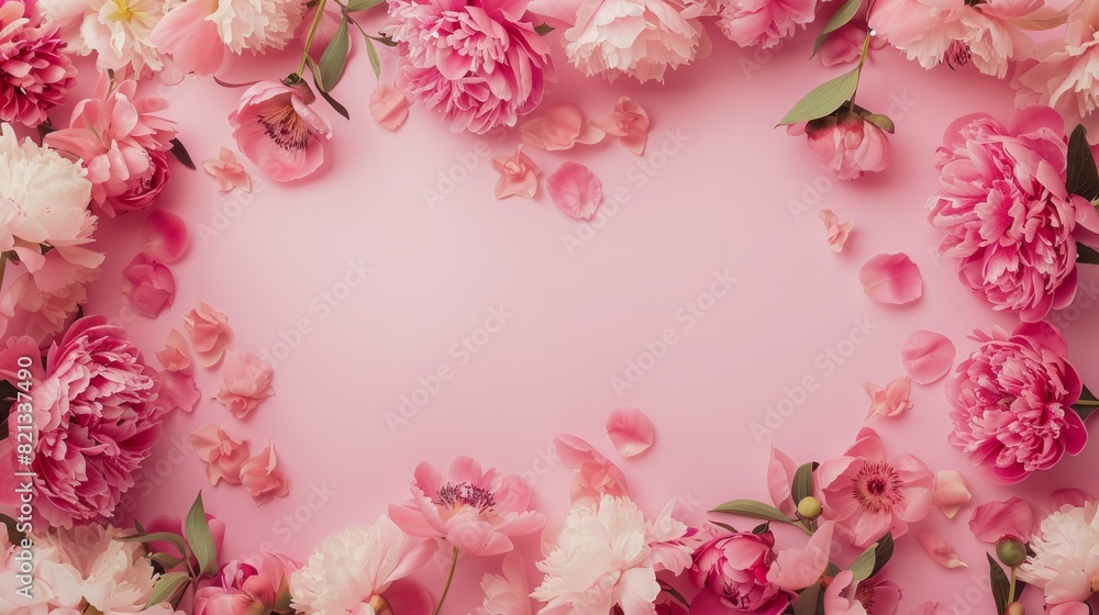 peonies frame generative ai peonies frame generative ai