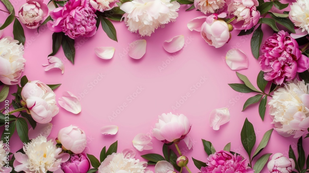 peonies frame generative ai peonies frame generative ai