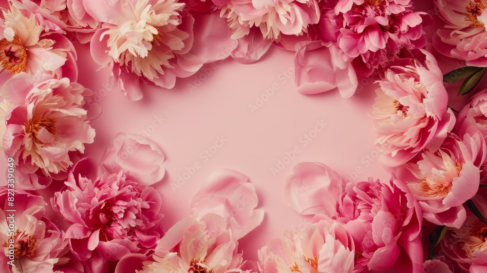 peonies frame generative ai peonies frame generative ai