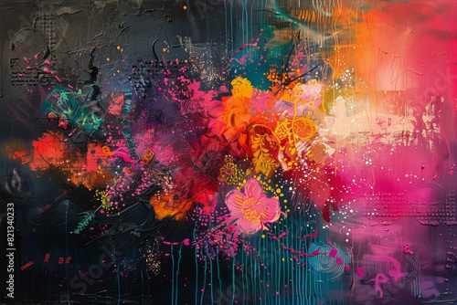 Abstract Colorful Explosion