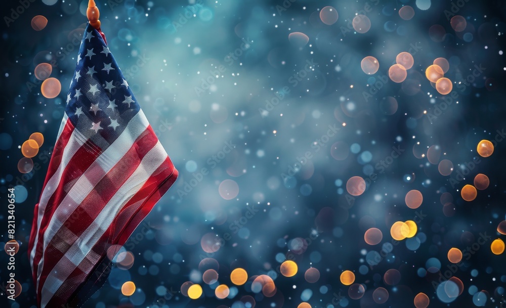 Fototapeta premium American Flag Flying in the Air