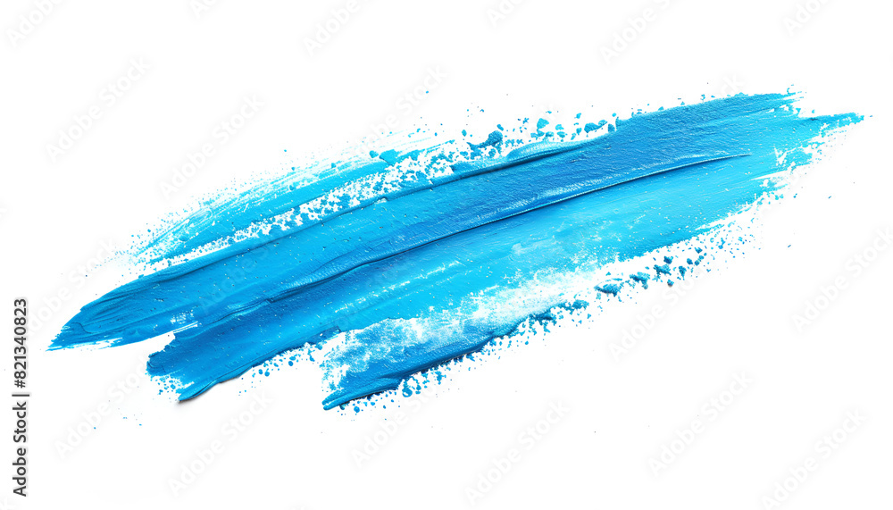 Stroke drawn with light blue marker isolated on white, top view Stroke drawn with light blue marker isolated on white, top view