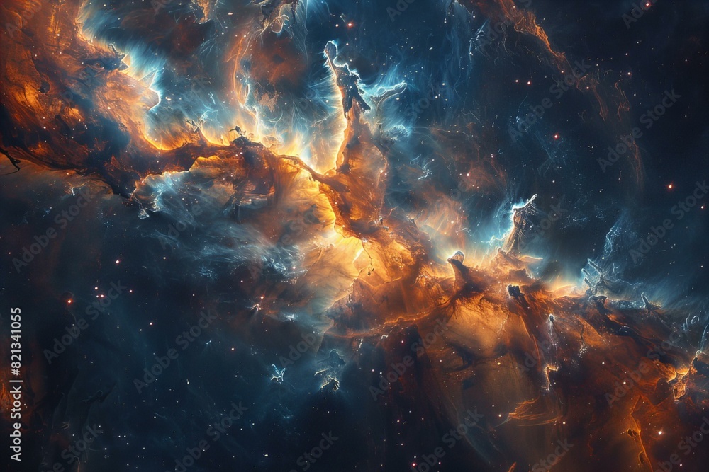 Fototapeta premium Stunning Cosmic Nebula in Deep Space