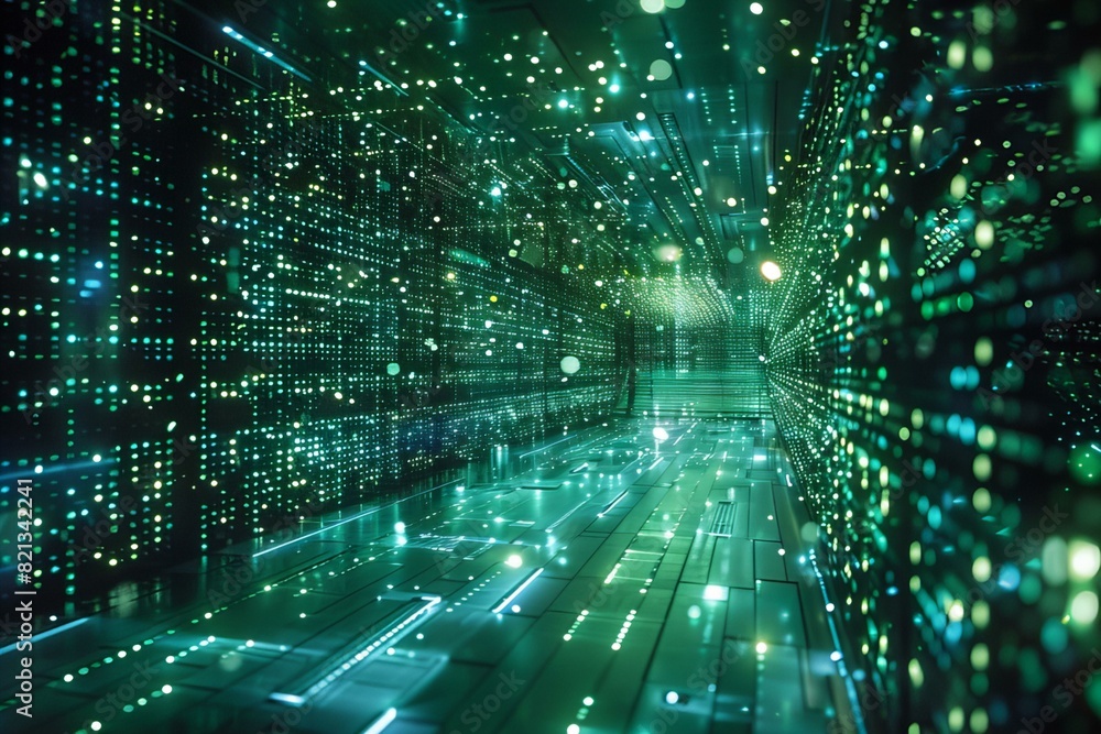 Futuristic Digital Data Stream Futuristic Digital Data Stream