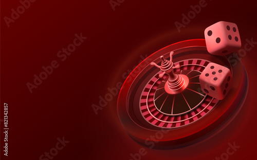 Casino fortune machine winner, jackpot fortune of luck, win banner. Vector illustration