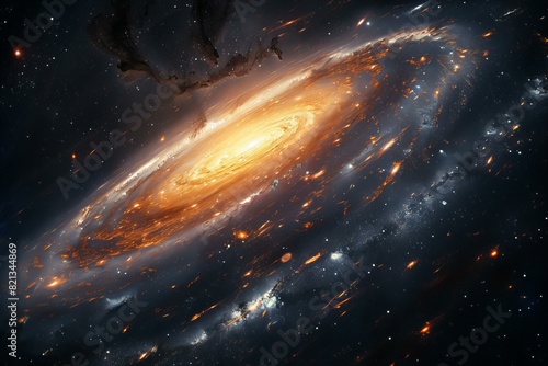 Galaxy Swirl in Cosmic Space