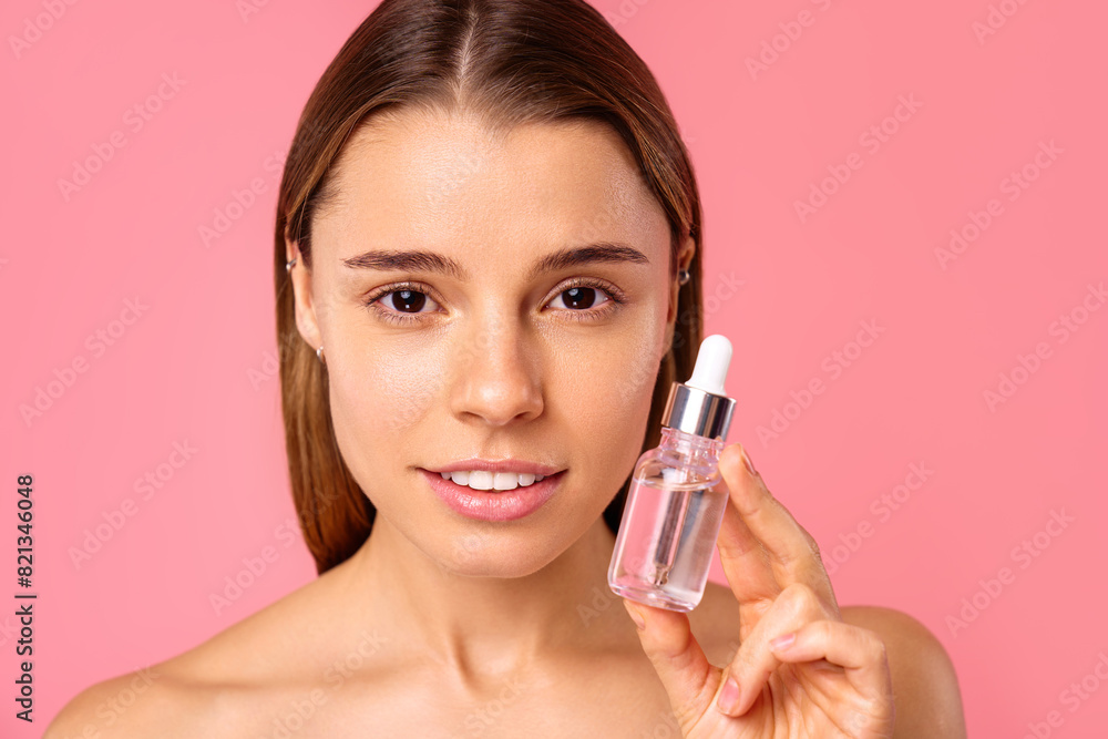 Cosmetology, beauty and spa treatment. Woman in lingerie on pink background. Cosmetology, beauty and spa treatment. Woman in lingerie on pink background.