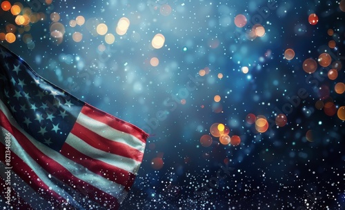 American Flag Flying in the Air