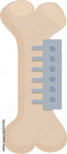 Playful illustration of a dog bone with a measuring tape, symbolizing pet nutrition and health