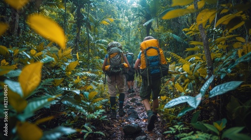 Couple Walking Through Lush Green Forest