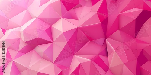 Abstract Background of triangular Patterns in magenta Colors. Low Poly Wallpaper 