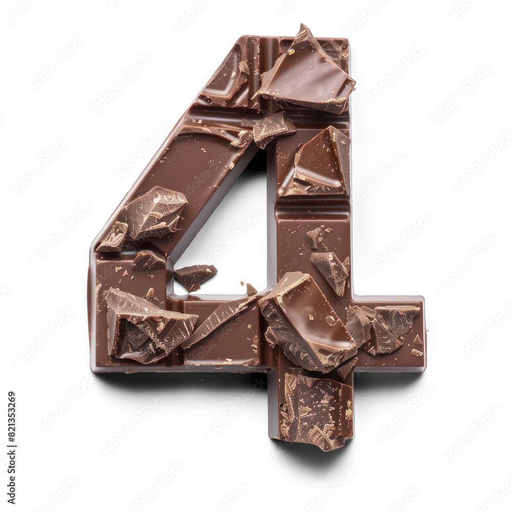 Number four of chocolate Number four of chocolate