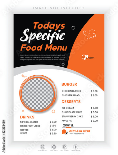 Fast food menu, pizza snacks vintage design on chalkboard,for restaurant menu with hand drawn illustrations of burger, drink, french fries Layout