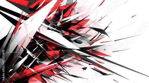 Abstract red and black explosion.