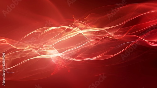 Abstract red flowing energy light and shadow  suitable for technology and energy themes.