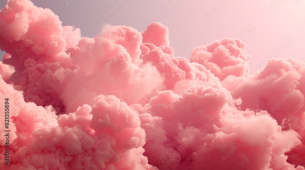Fototapeta premium Pink clouds in the sky