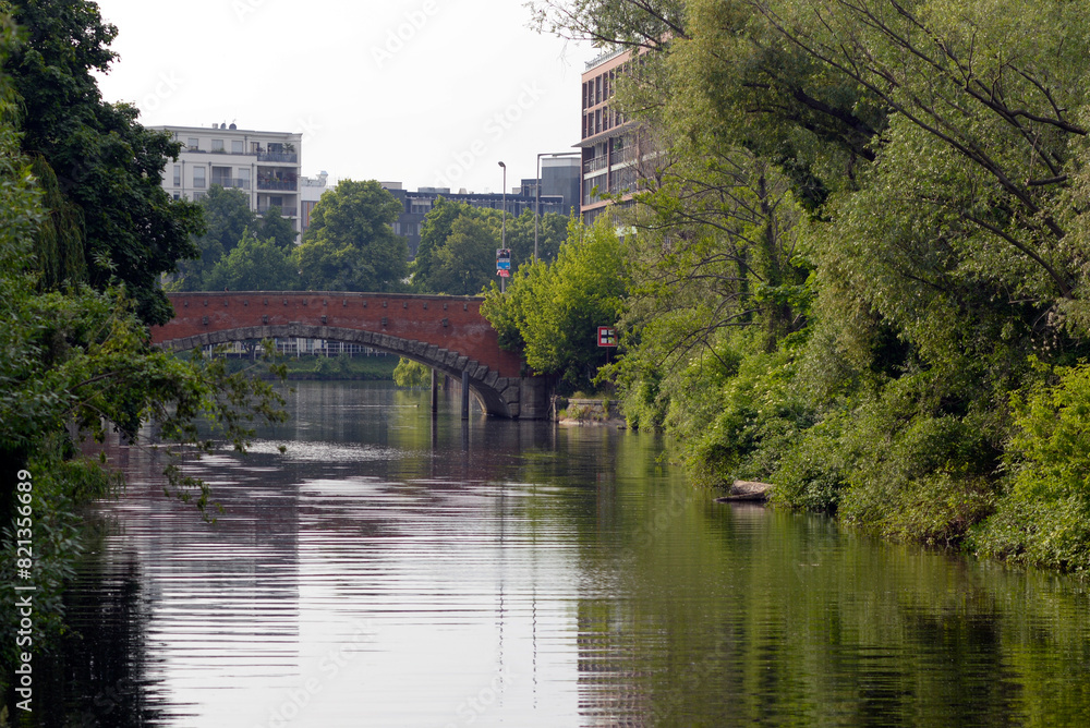Dovebruecke over the Landwehr Canal / Landwehrkanal in Berlin