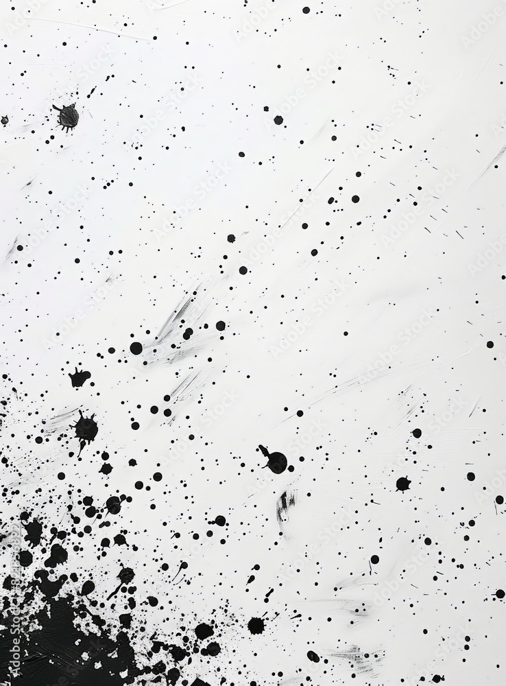 Fototapeta premium A black and white photo of a white background with black spots
