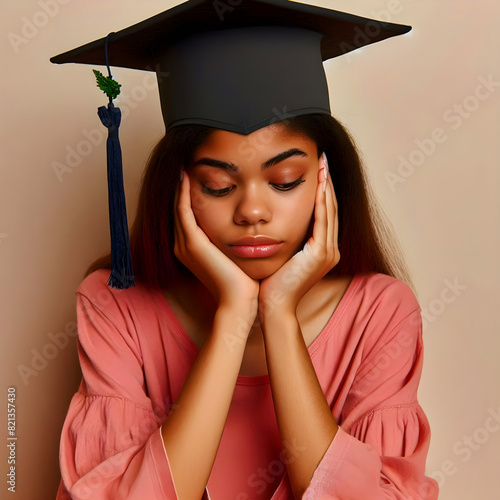 Frustrated graduate girl