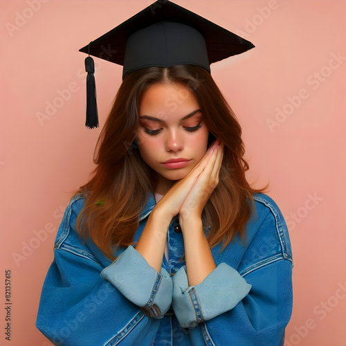 Frustrated graduate girl