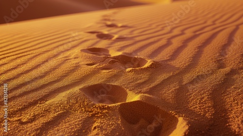 Two Footprints in the Desert Sand