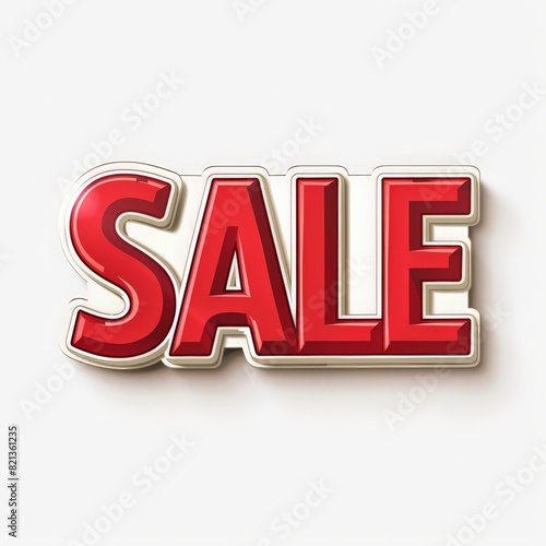 A red and white sign that says "SALE" in bold letters